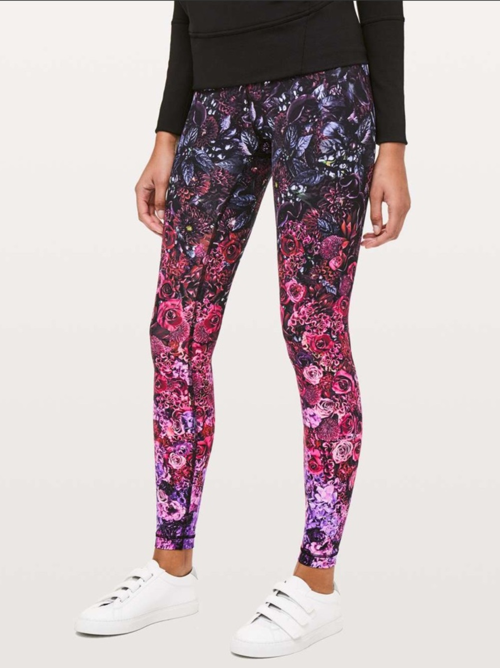 Lululemon Size 6 Wunder Under In Bloom Floral Ombre High Rise Leggings Nulux